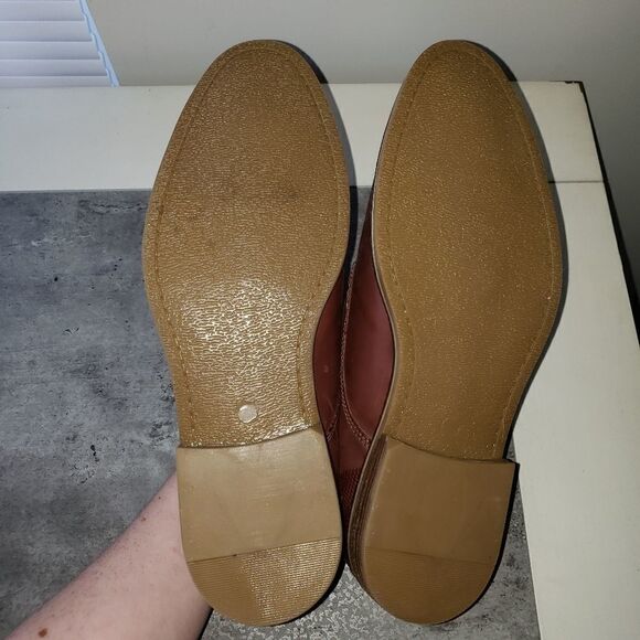 ALFANI CHADWICK RED BROWN LEATHER DRESS SHOES SIZE 10M - Picture 6 of 7